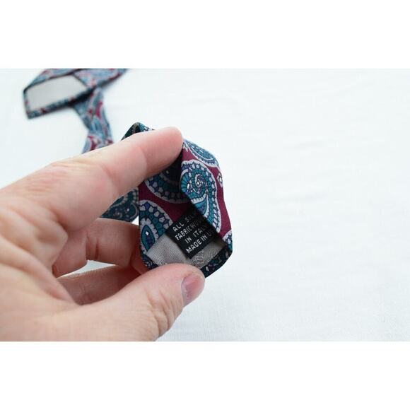 Christian Dior Monsieur Neck Tie Vtg Paisley Geometric 55 X 3.5 Silk Necktie - Picture 3 of 4